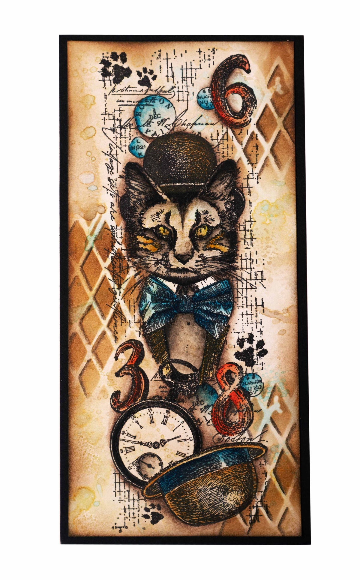 Studio Light Grunge Collection - Stamp Cat Gentleman