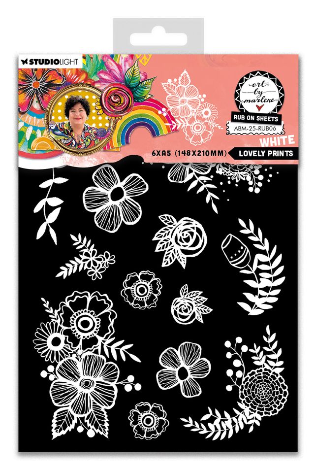 Art By Marlene - Rub ons - Lovely Prints White