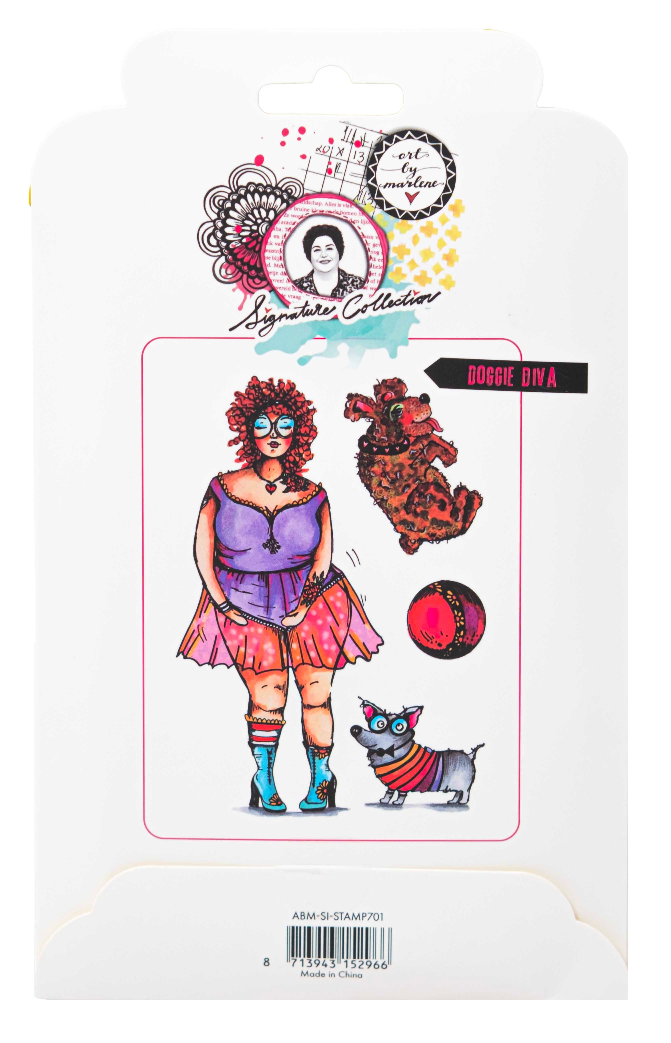 Art by Marlene Clear Stamp - Doggie Diva