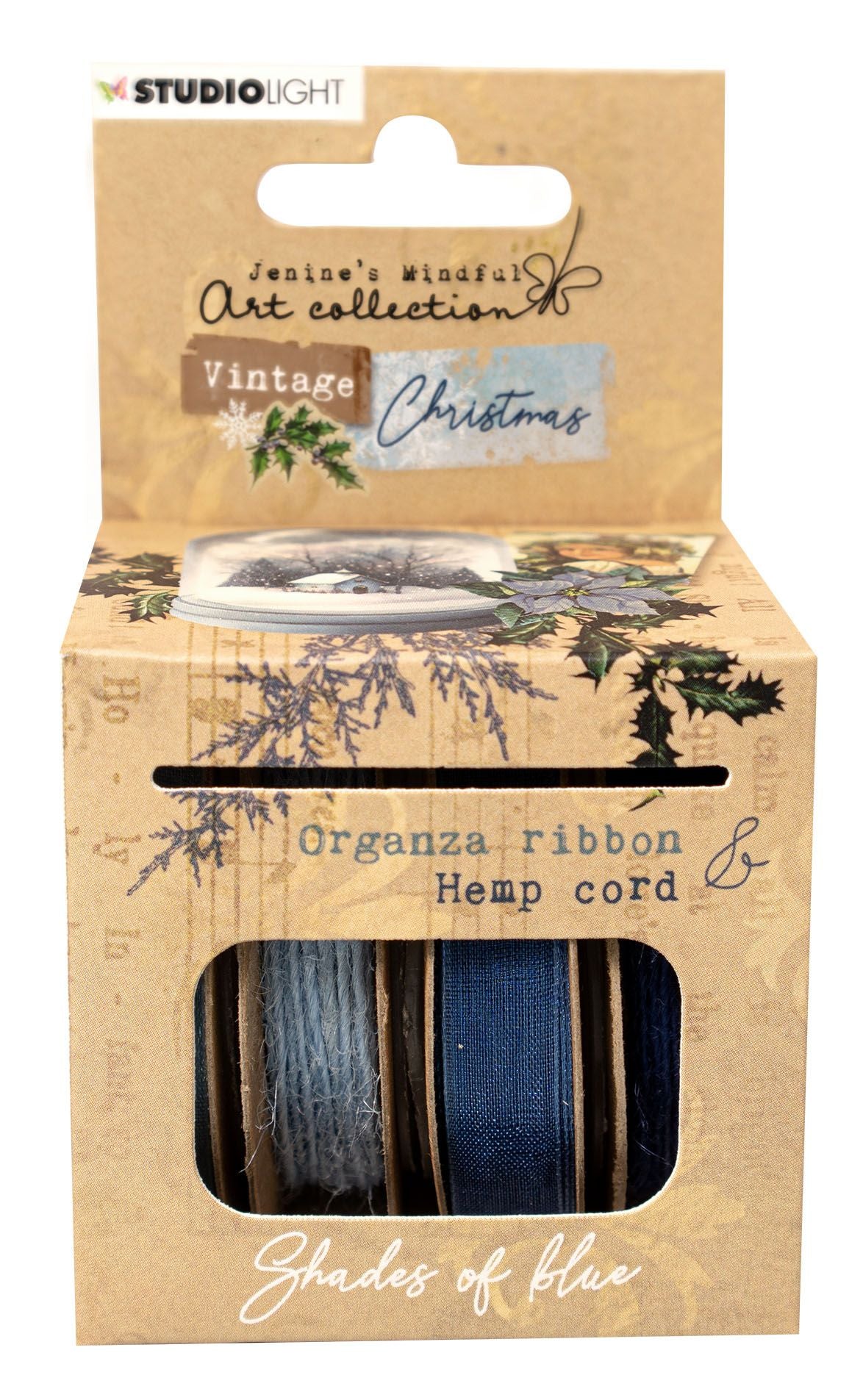 Janine's Mindful .. Art collection Vintage Christmas Organza Ribbon