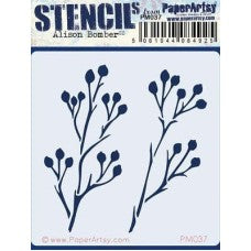 PaperArtsy Alison Bomber Mini Stencil 037 - Botanical Sprigs