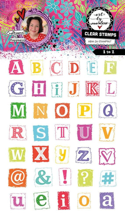 Art by Marlene A to Z Clear Stamp Set