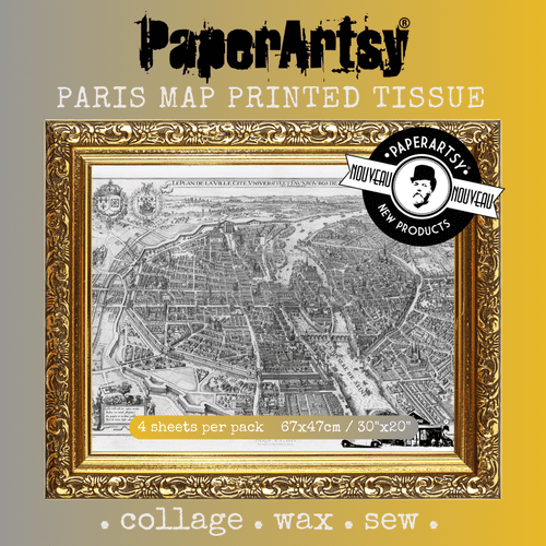 PaperArtsy - Printed Tissue - Paris PY14