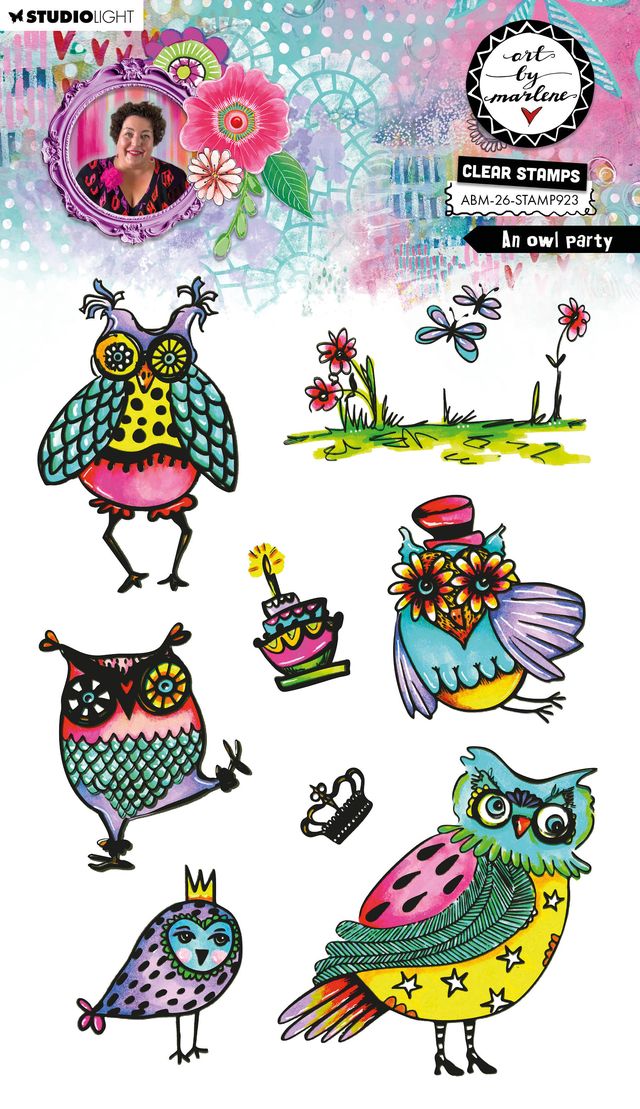 Art By Marlene - Stamp - An Owl party