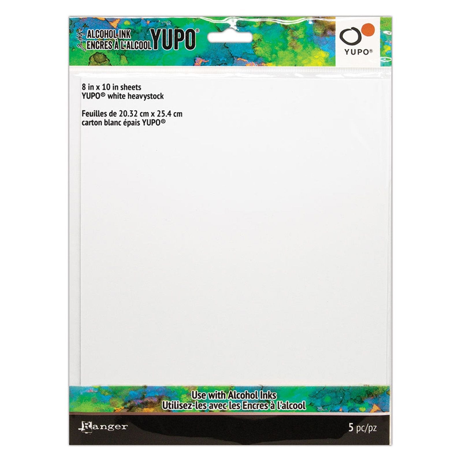 Tim Holtz white heavystock paper 8 x 10 - 5 sheets