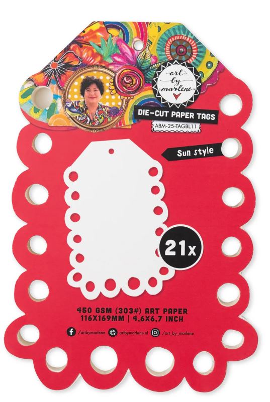 Art By Marlene - Die-cut paper tags Sun Style