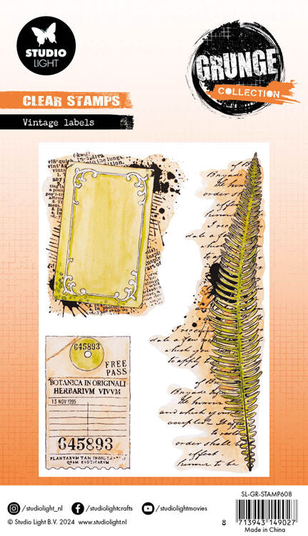 Studio Light Grunge Collection Vintage Labels stamp