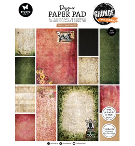 Studio Light - Grunge Collection - Back ground Paper pad
