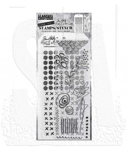 Tim Holtz Mixed Media - Stamps Stencil Set - Mini Media Marks
