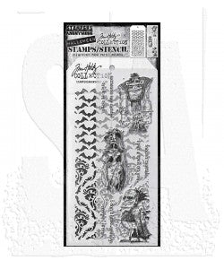 Tim Holtz Mixed Media - Stamps Stencil Set - Monster Reunion