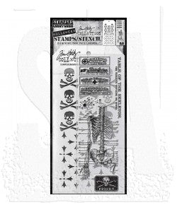 Tim Holtz Mixed Media - Stamps Stencil Set - Examination