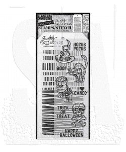 Tim Holtz Mixed Media - Stamps Stencil Set - Scared Silly