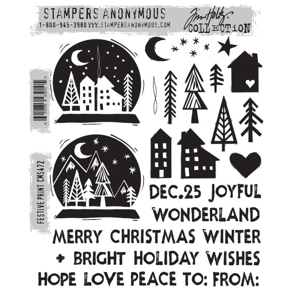 Tim Holtz-Stampers Anonymous - Festive Print