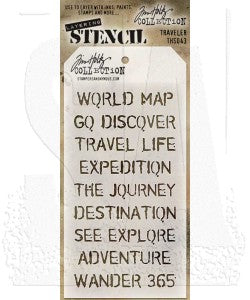 Tim Holtz Layering Stencil - Traveller