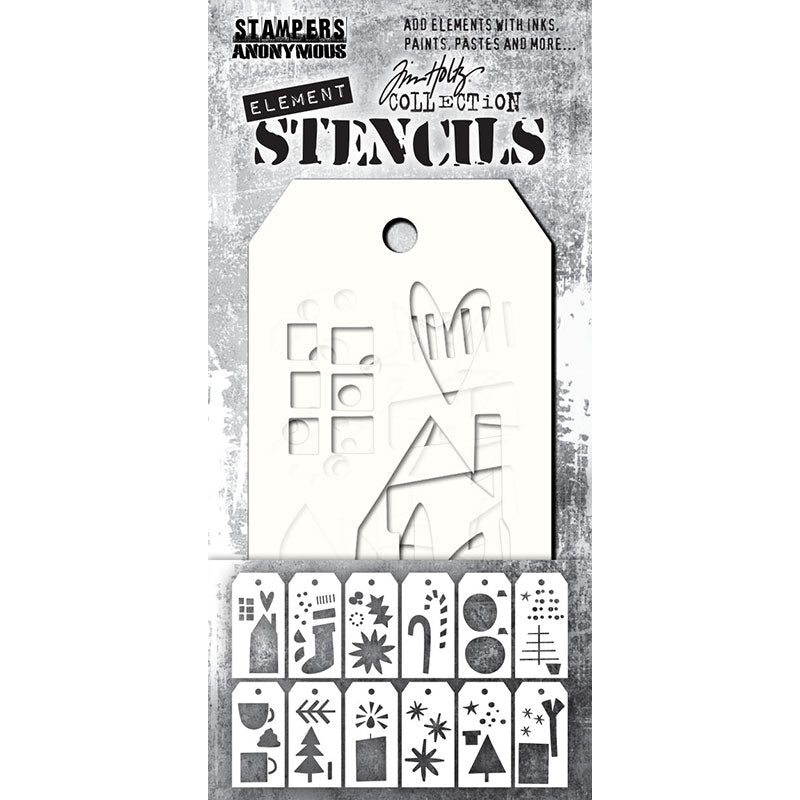 Tim Holtz Layering stencil - Element - Festive Art