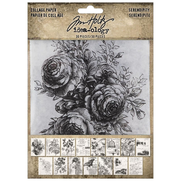 Tim Holtz Idea-Ology - Collage Paper - Serendipity - 30 Sheets