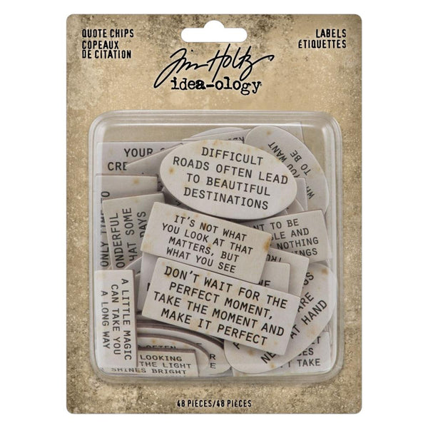 Tim Holtz Idea-ology Quote Chips – Labels