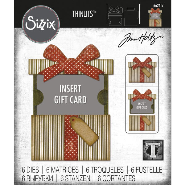 Tim Holtz Thinlits Die Cutting Set by Sizzix - Gift Card Package