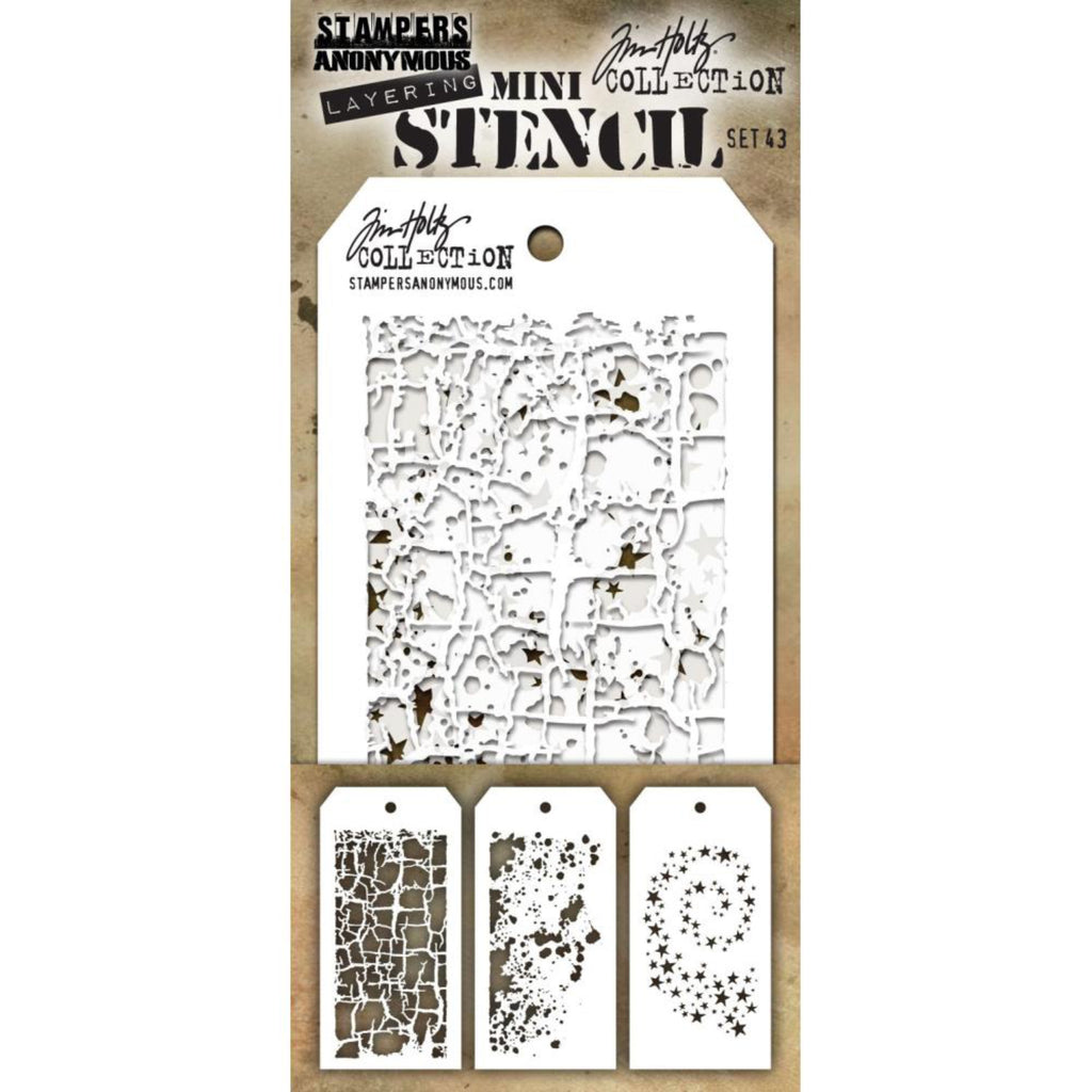 Tim Holtz - Stampers Anonymous - Mini Stencil Set 43