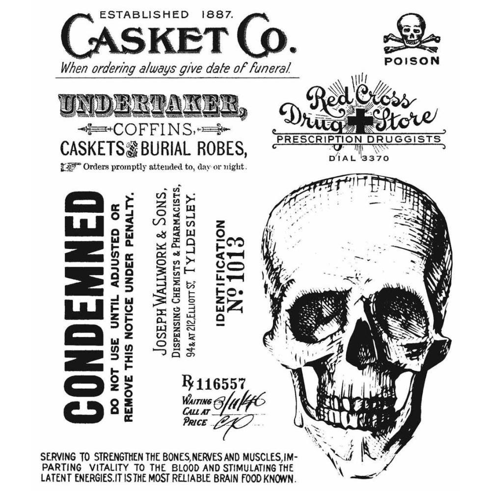 Tim Holtz -Stampers Anonymous "Rest in Peace "