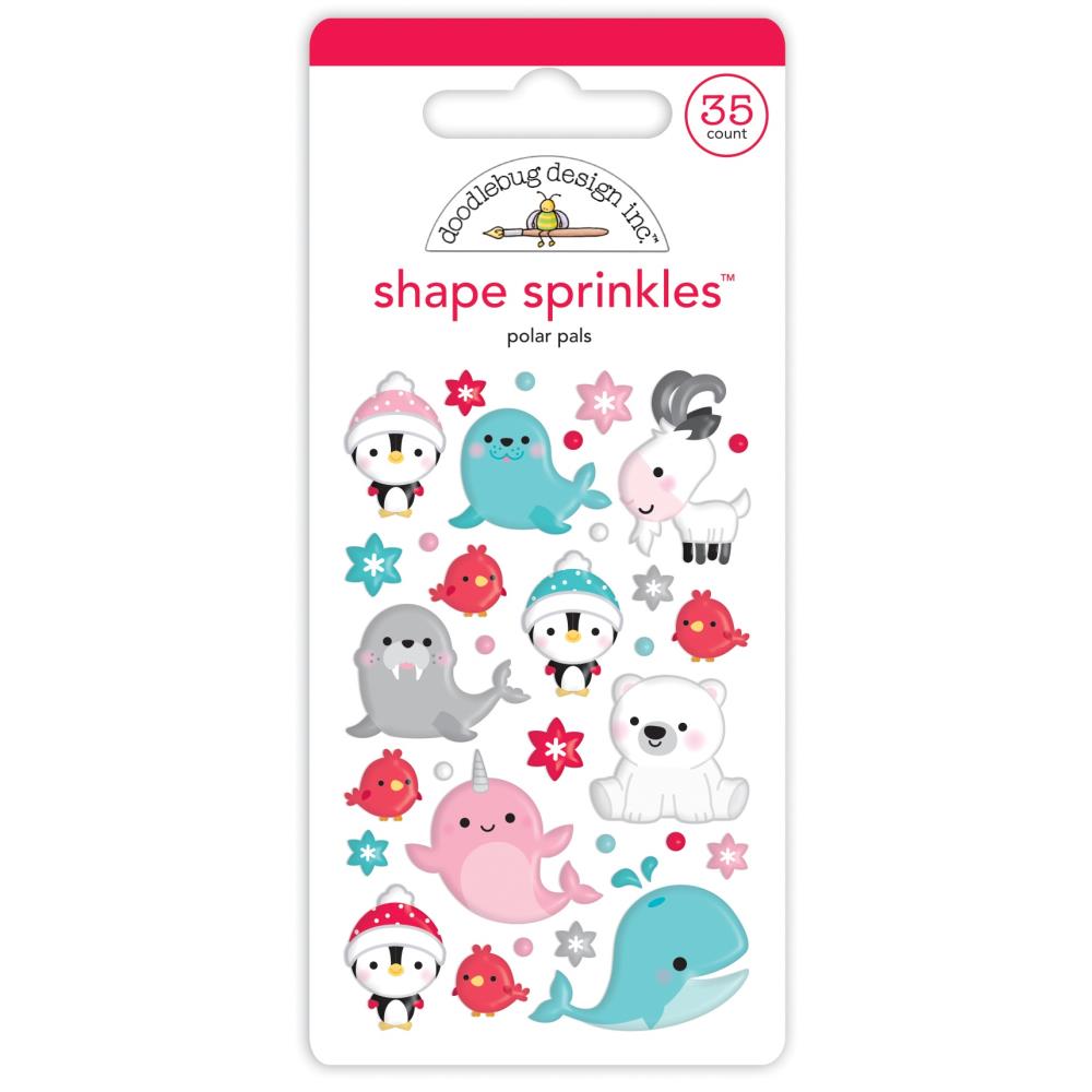 Doodlebug shape sprinkles "Polar Pals"