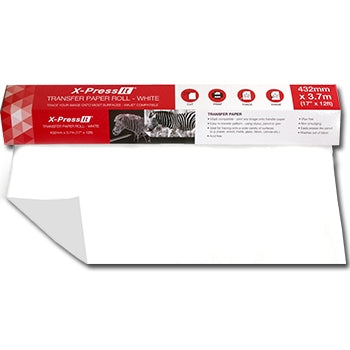 X-Press It White Roll   Transfer Paper  17" x12" 3.7 metres