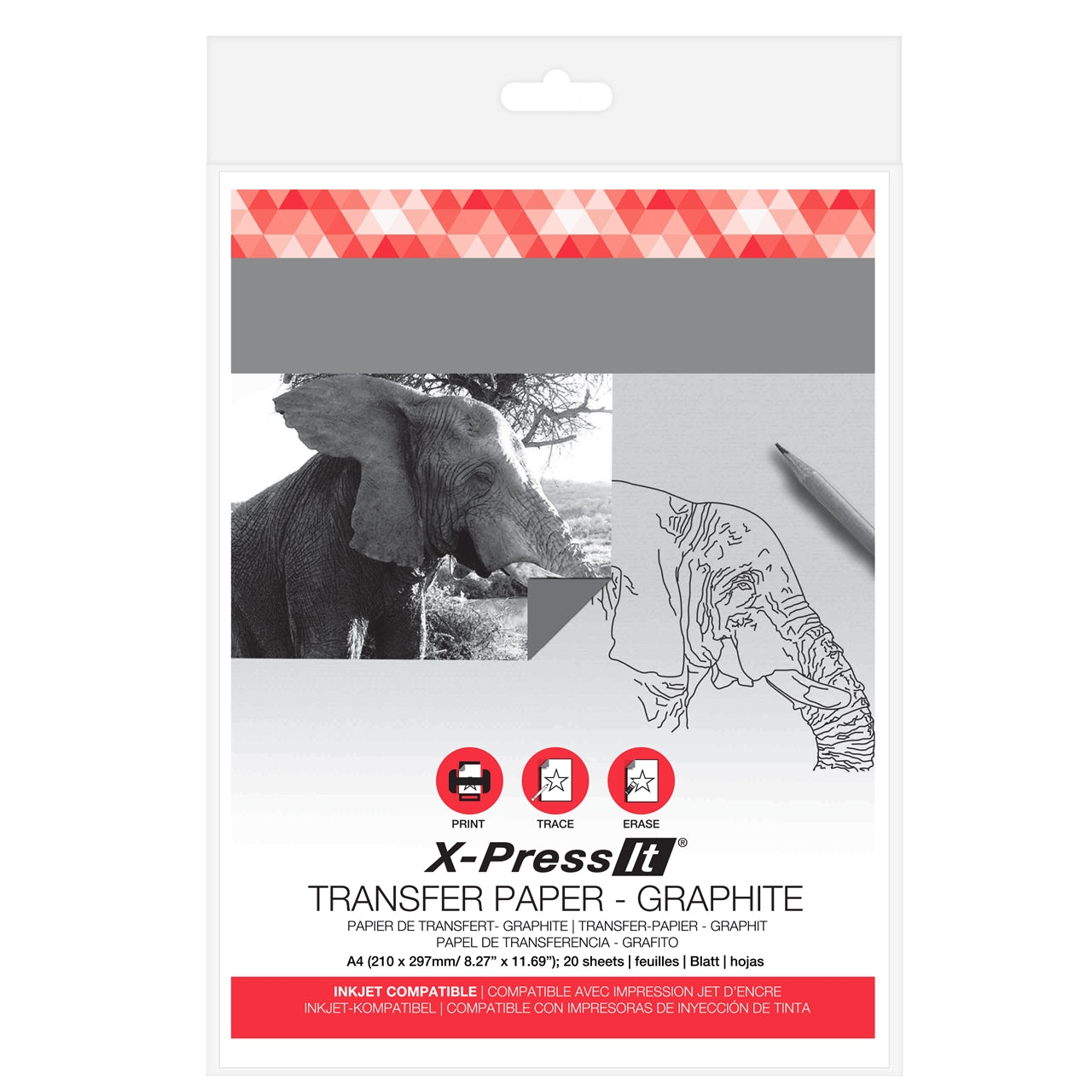 X-Press It  Transfer Paper  Pack 20 A4 Sheets  Graphite