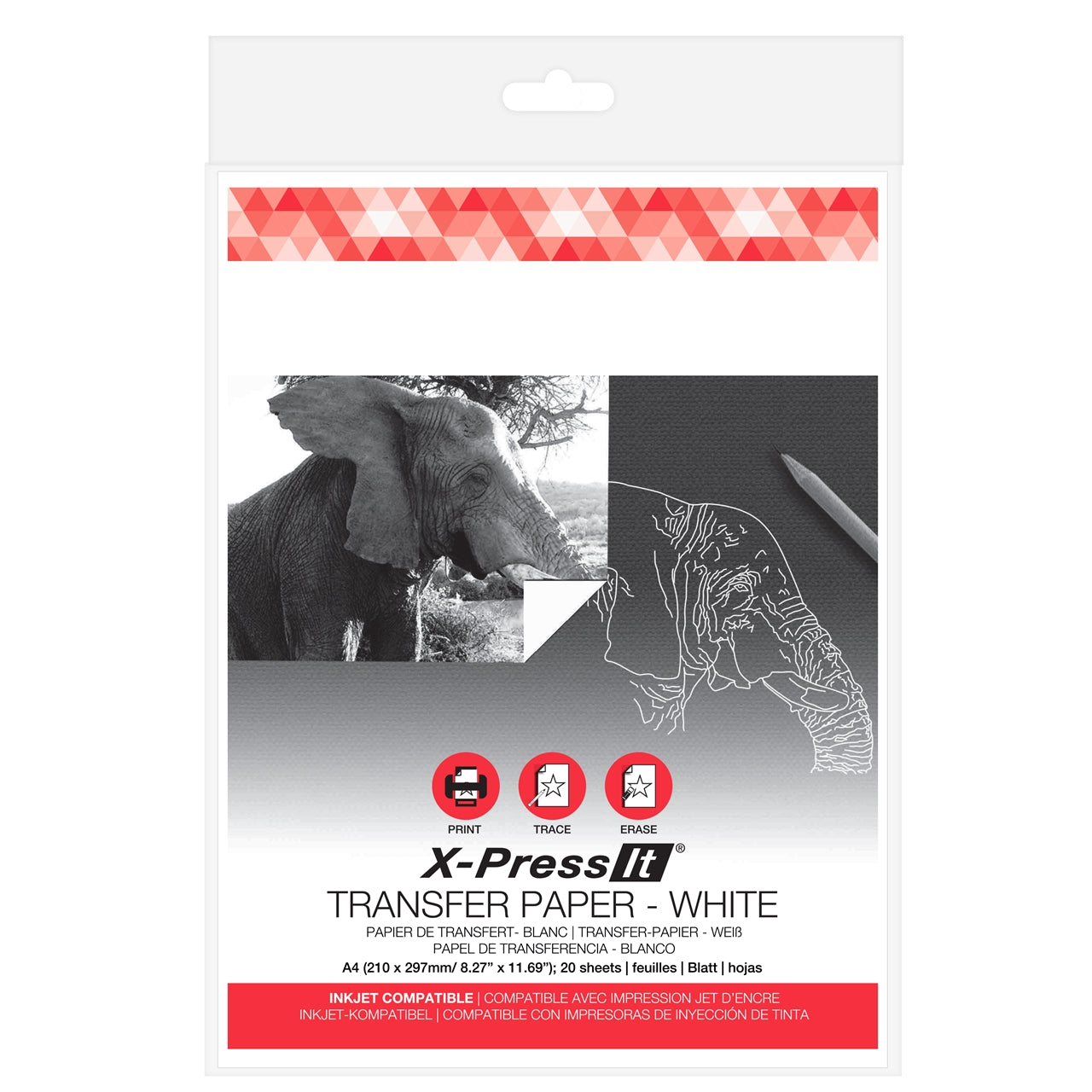 X-Press It Transfer Paper Pack 20 A4 Sheets White