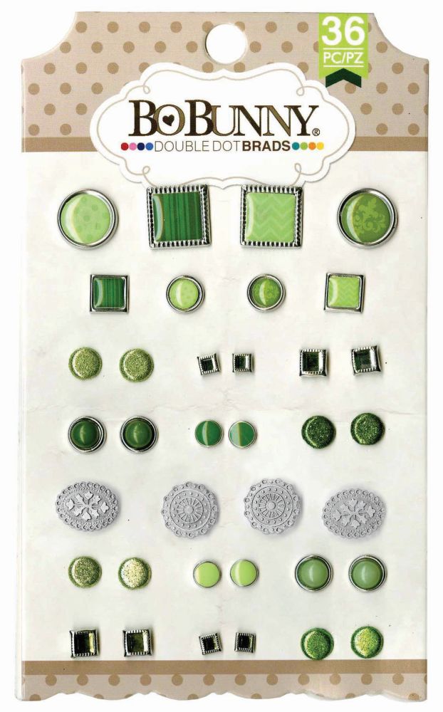 Bo Bunny Dot brads Emerald