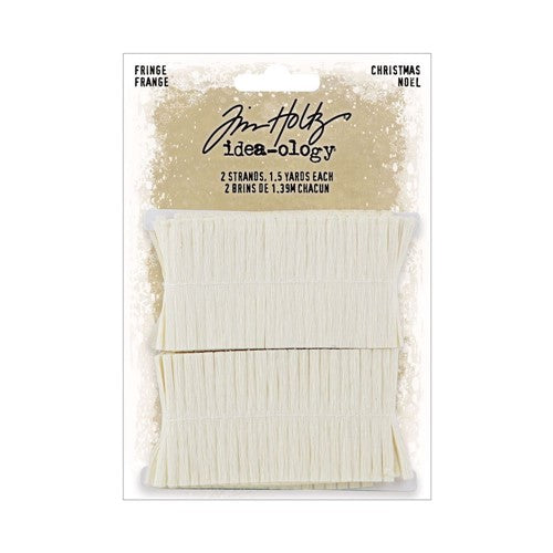 Tim Holtz Ideaology White Fringe - Christmas Noel