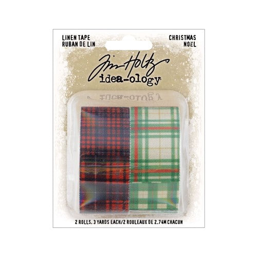 Tim Holtz Ideaology Linen Tape - Christmas Noel