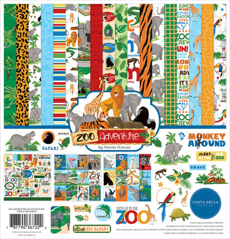 Carta Bella go to the Zoo 12 x 12 Paper Collections