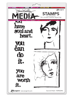 Dina Wakley Stamps Soul and Heart