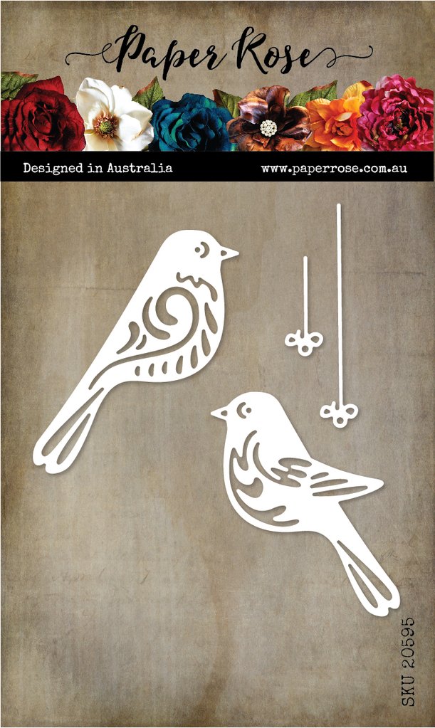 Paper Rose Die - Bird Ornaments