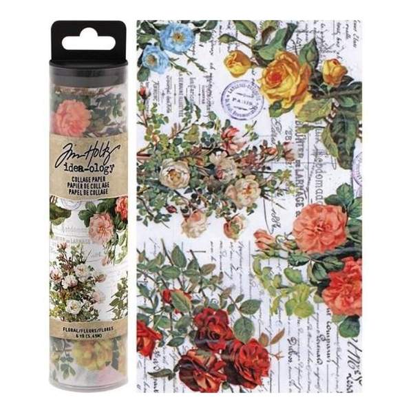 Tim Holtz Idea-ology Collage Paper - Floral
