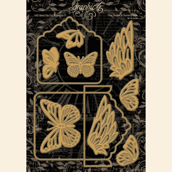 Graphic 45 Tag pocket and Butterfly Dies