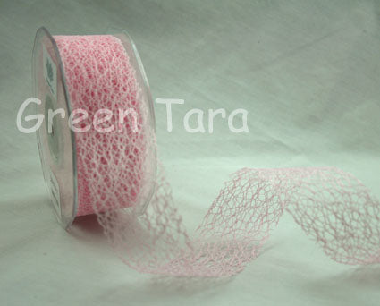Ribbon Pink Mesh per metre
