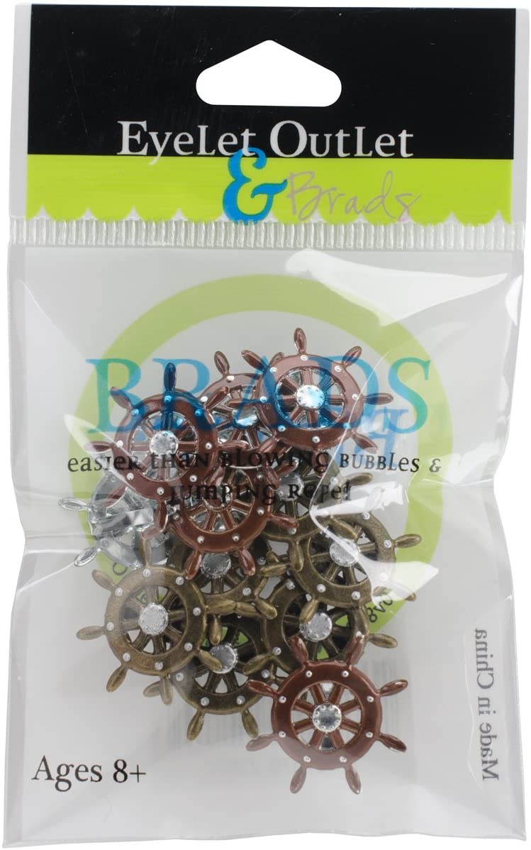 ship wheels Brads 12 pieces