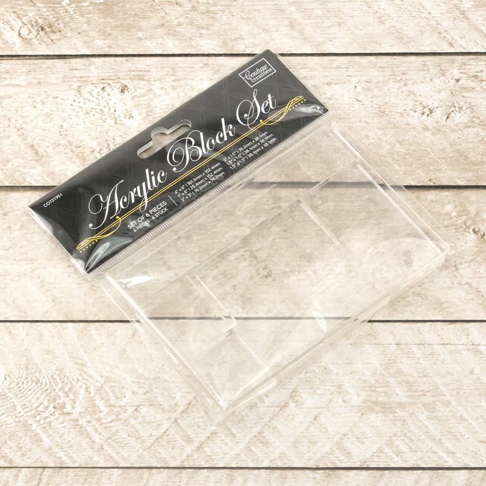 acrylic Stamp block set of 6 pieces