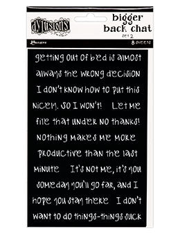 Dylusions Bigger Back Chat Black Set 2