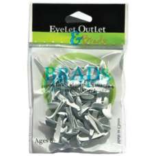 White Brads 8mm 40 pieces