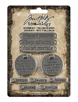 Tim Holtz Adornments - Halloween Words