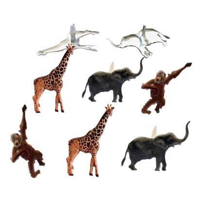 Jungle animal Brads 12 pieces
