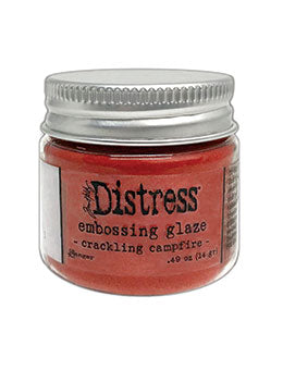 Distress Embossing Glaze crackling camp fire