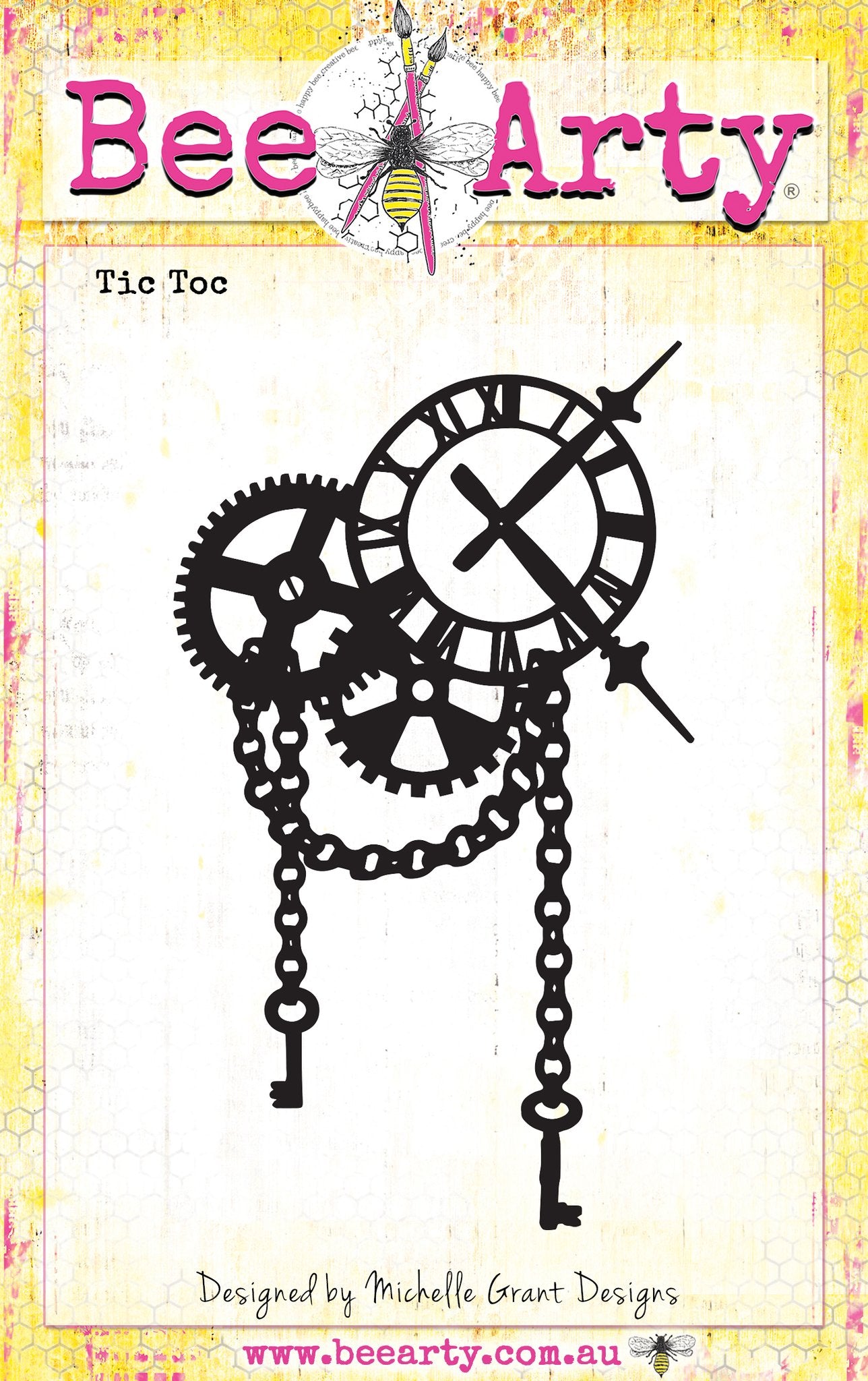 BeeArty time Flies Tic toc Metal Die