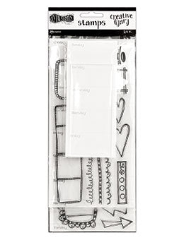 Dylusions Creative Dyary Stamp Set and Block