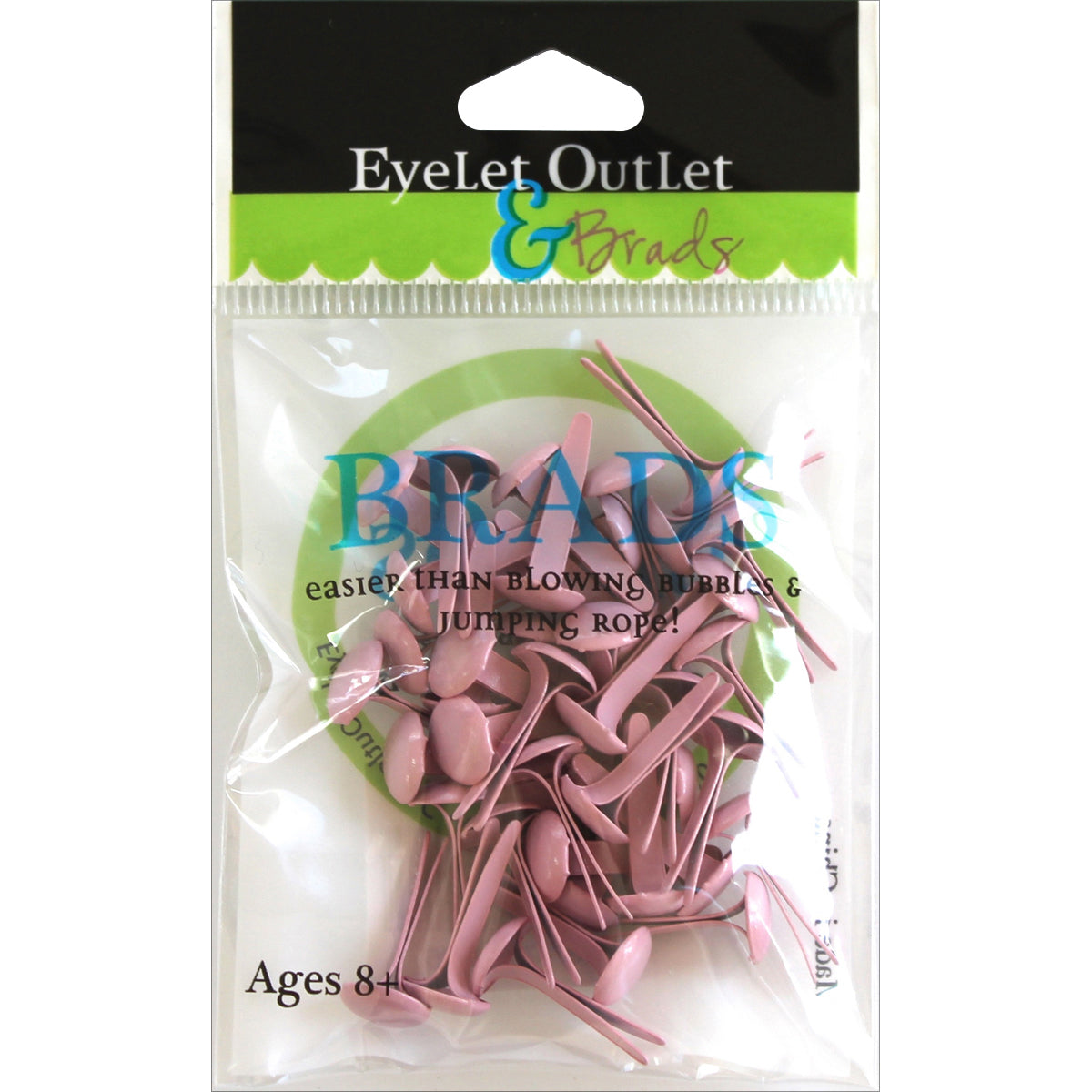 Pink r Brads 8mm 40 pieces