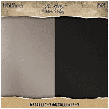 Tim Holtz Kraft -stock Metallic -3 8 x 8 pad 36 Papers