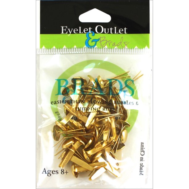 Gold Brads 8mm 40 pieces