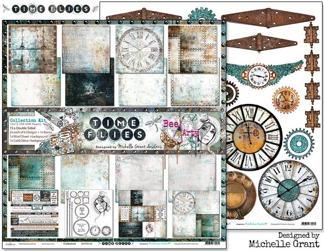 BeeArty Paper Collection Time Flies